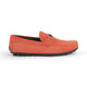 Tresmode Bren Orange Men's Suede Leather Driving Loafers