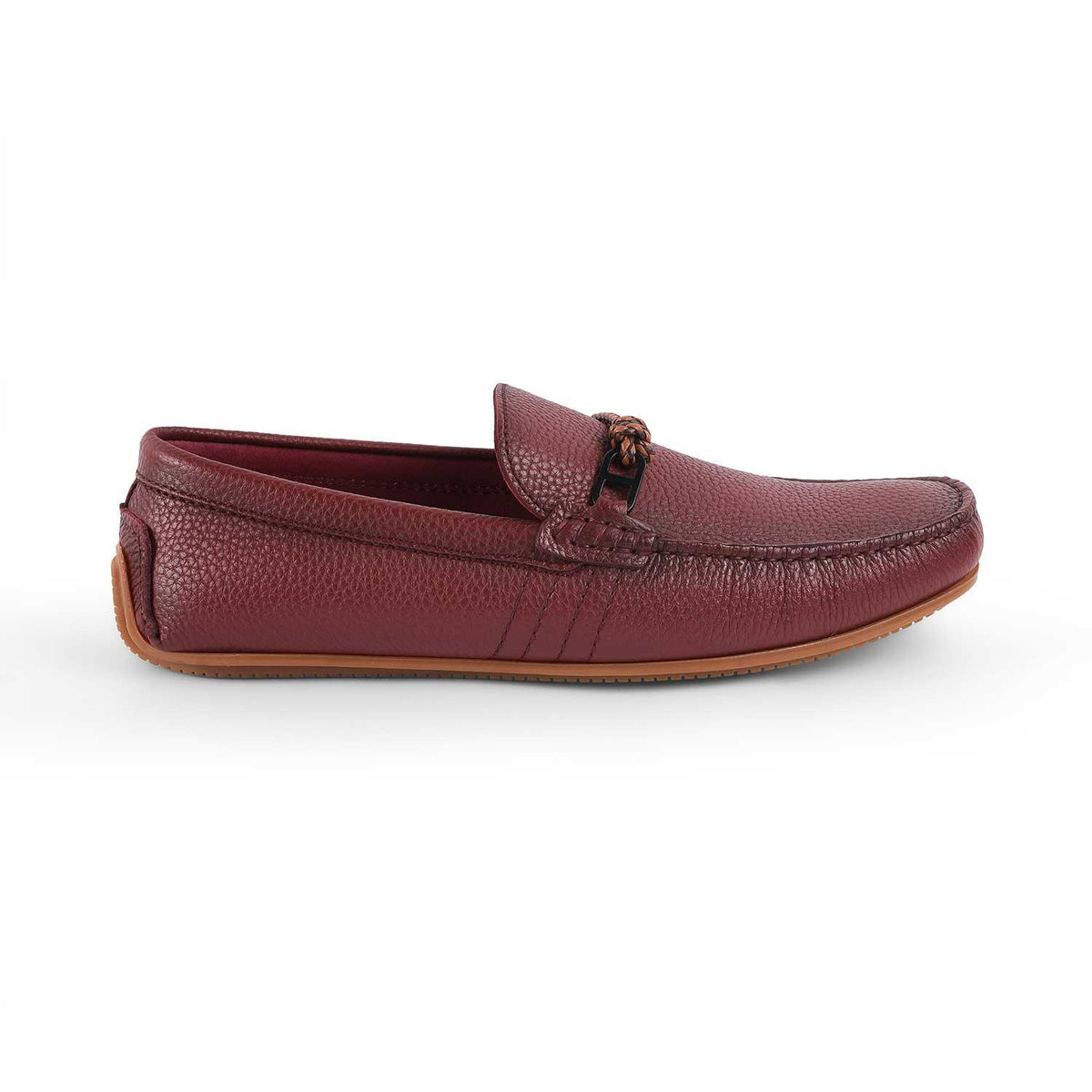 Bristo Wine Men's Leather Driving Loafers Tresmode