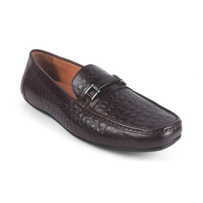 Men's Brown Leather Driving Loafers Tresmode