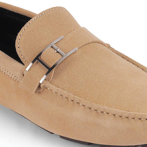 Campin Beige Men's Casual Leather Driving Loafers Tresmode