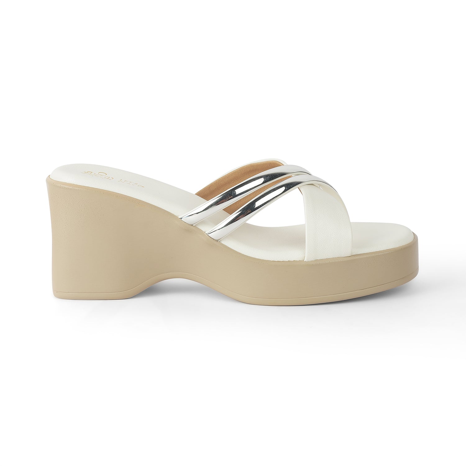 Tresmode Coglam White Women's Dress Heel Sandals