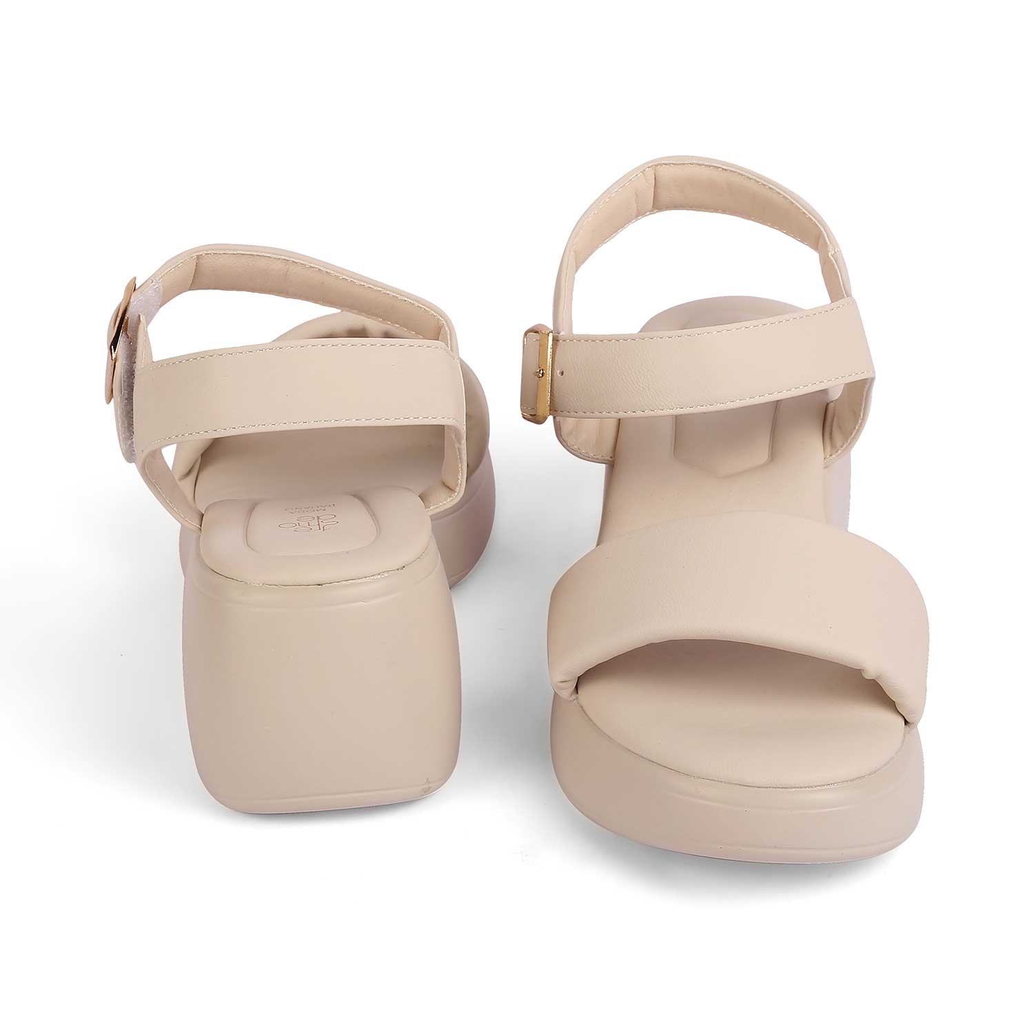 Tresmode Fashio Beige Women's Casual Wedge Sandals