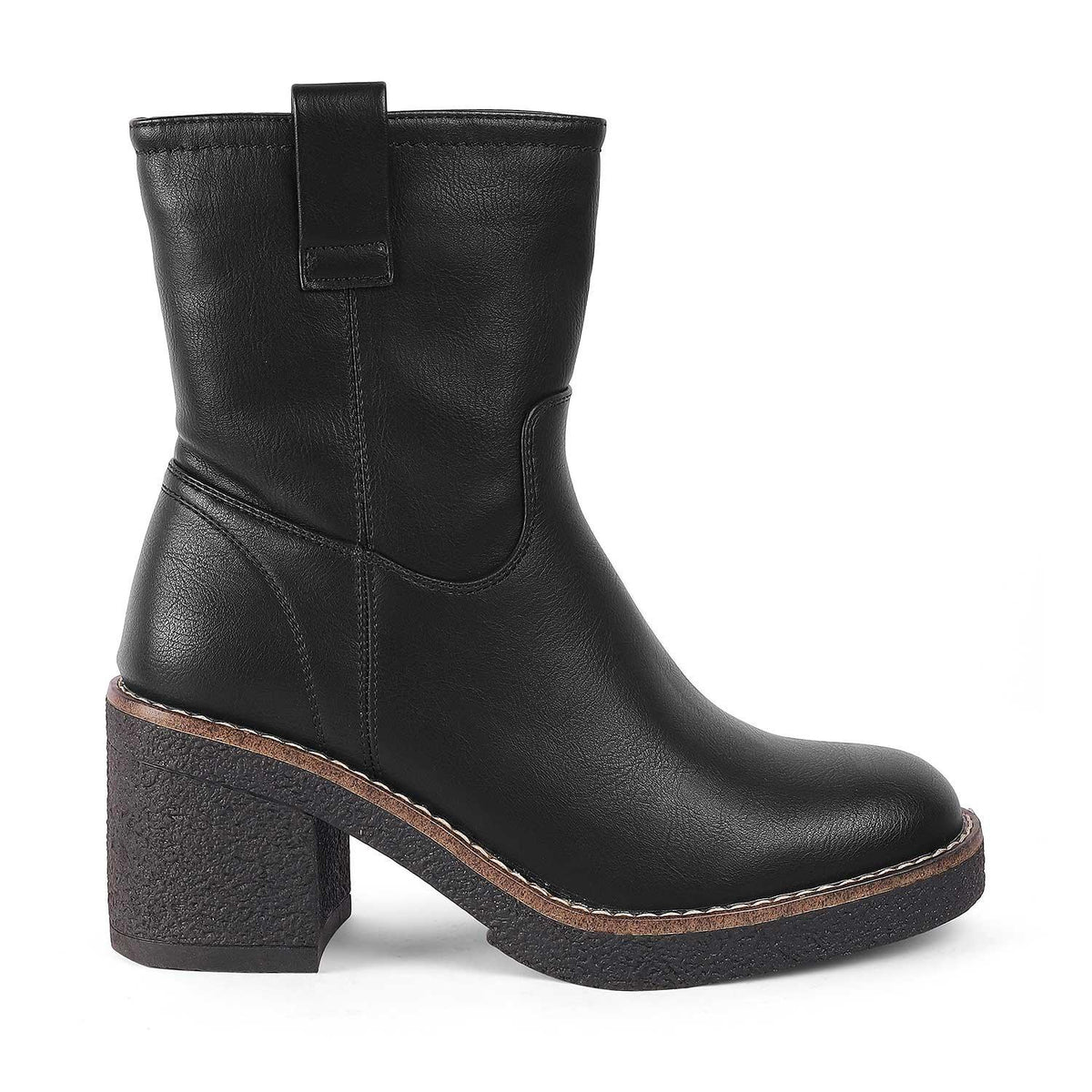 Gallen Black Women's Ankle-length Boots Tresmode