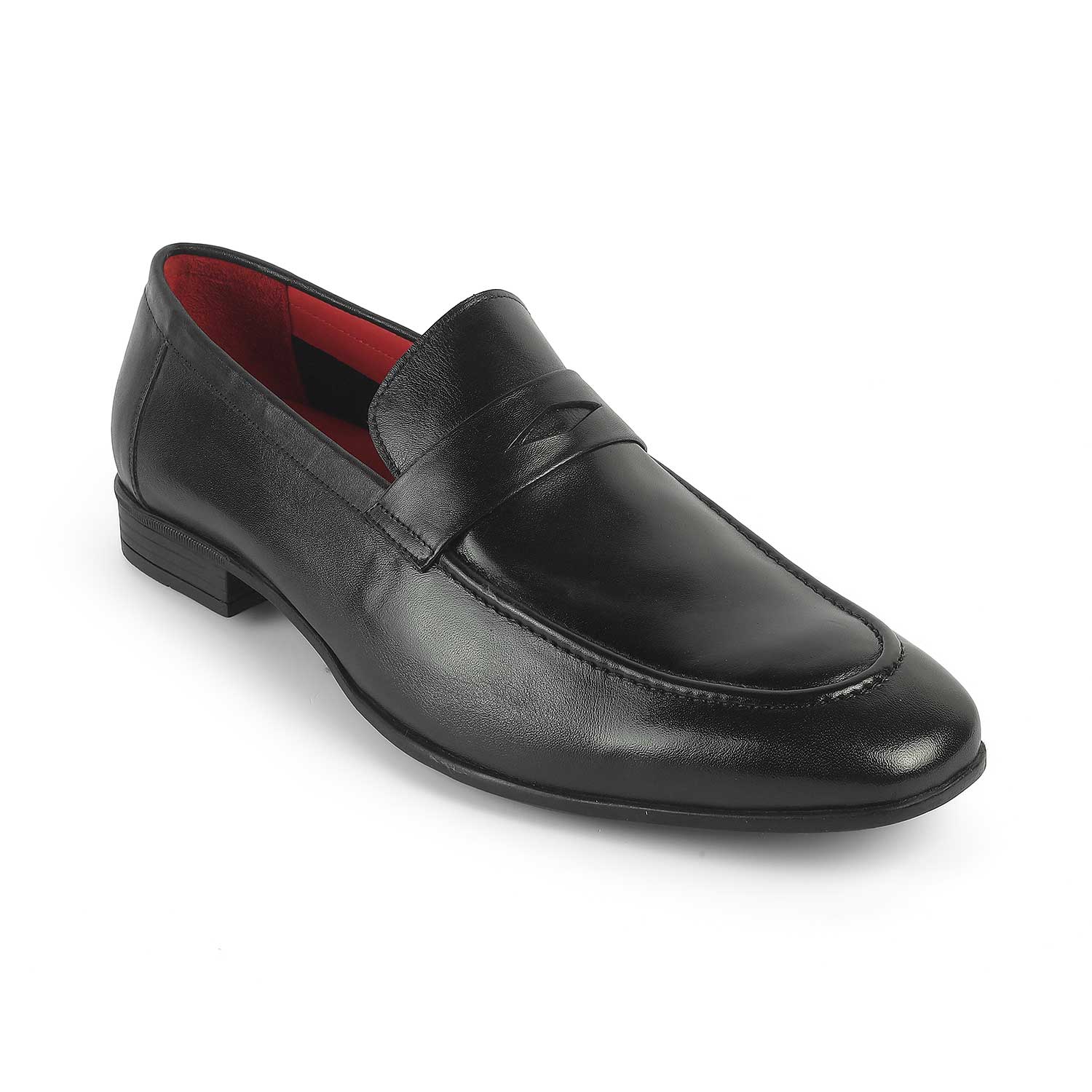 Tresmode Hawk Black Men's Leather Penny Loafers