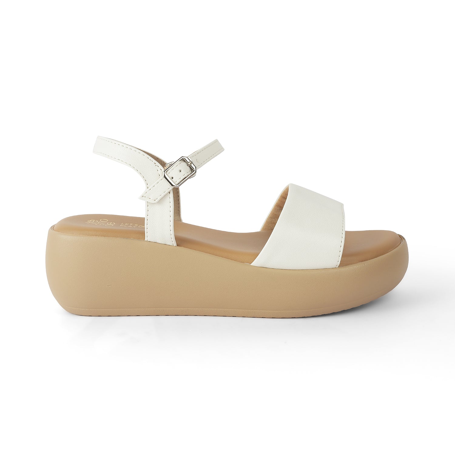 Tresmode Impl White Women's Casual Wedge Heel Sandals