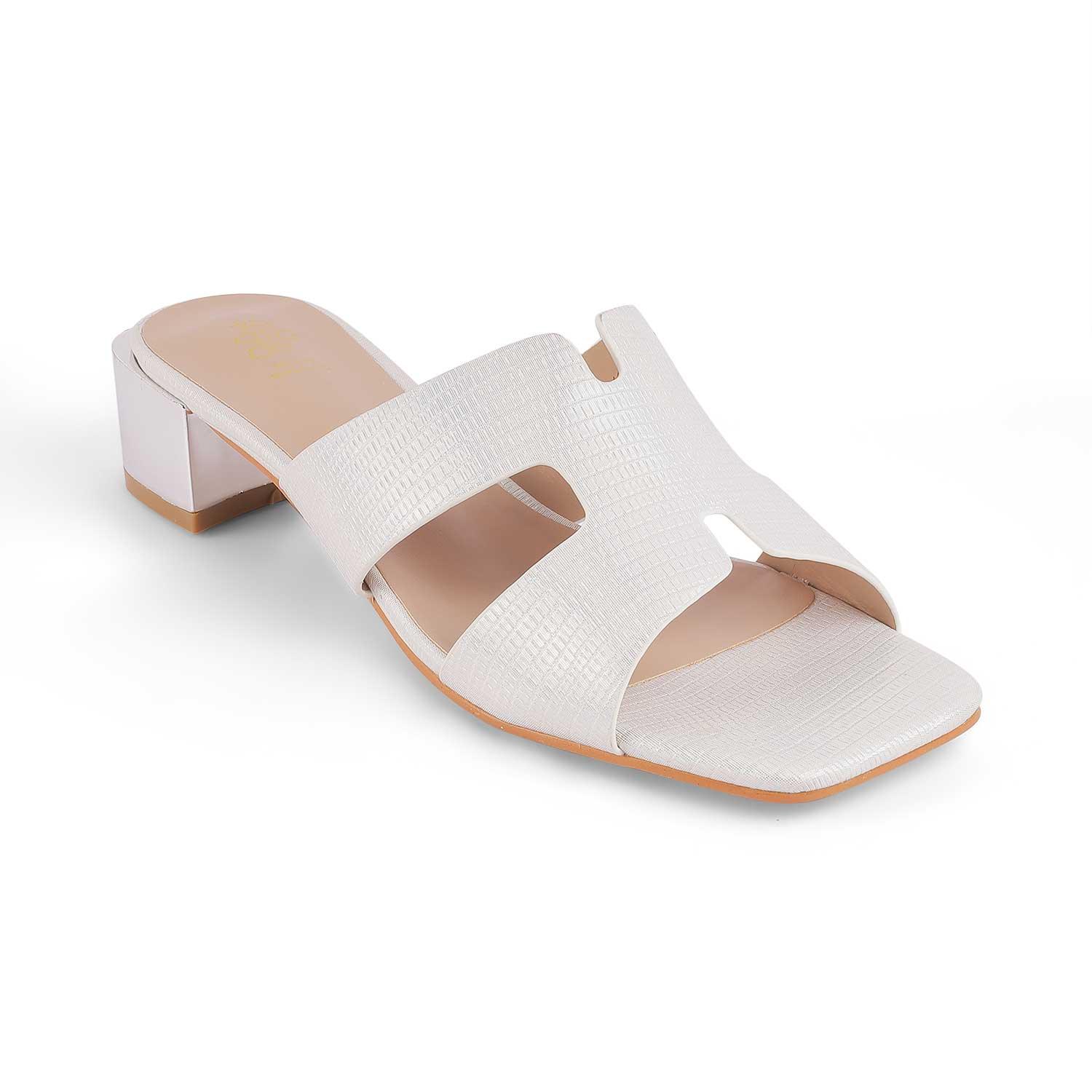 Incredible White Women's Block Heel Sandals Tresmode