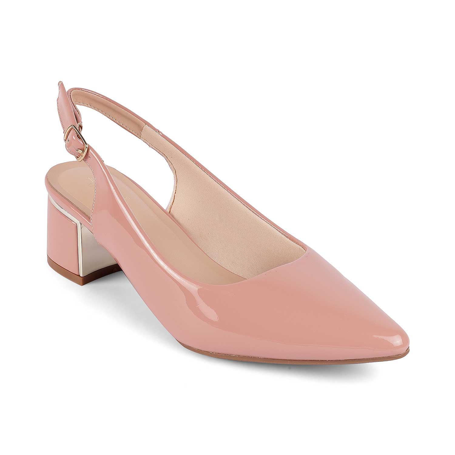 Tresmode Jane Pink Women's Dress Block Heel Pumps