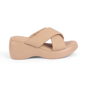 Tresmode Kishio Camel Women's Casual Wedge Sandals