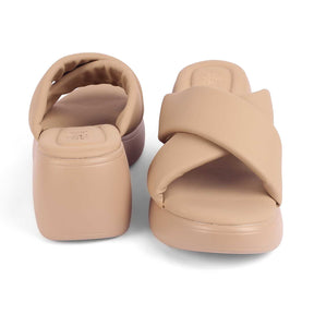 Tresmode Kishio Camel Women's Casual Wedge Sandals