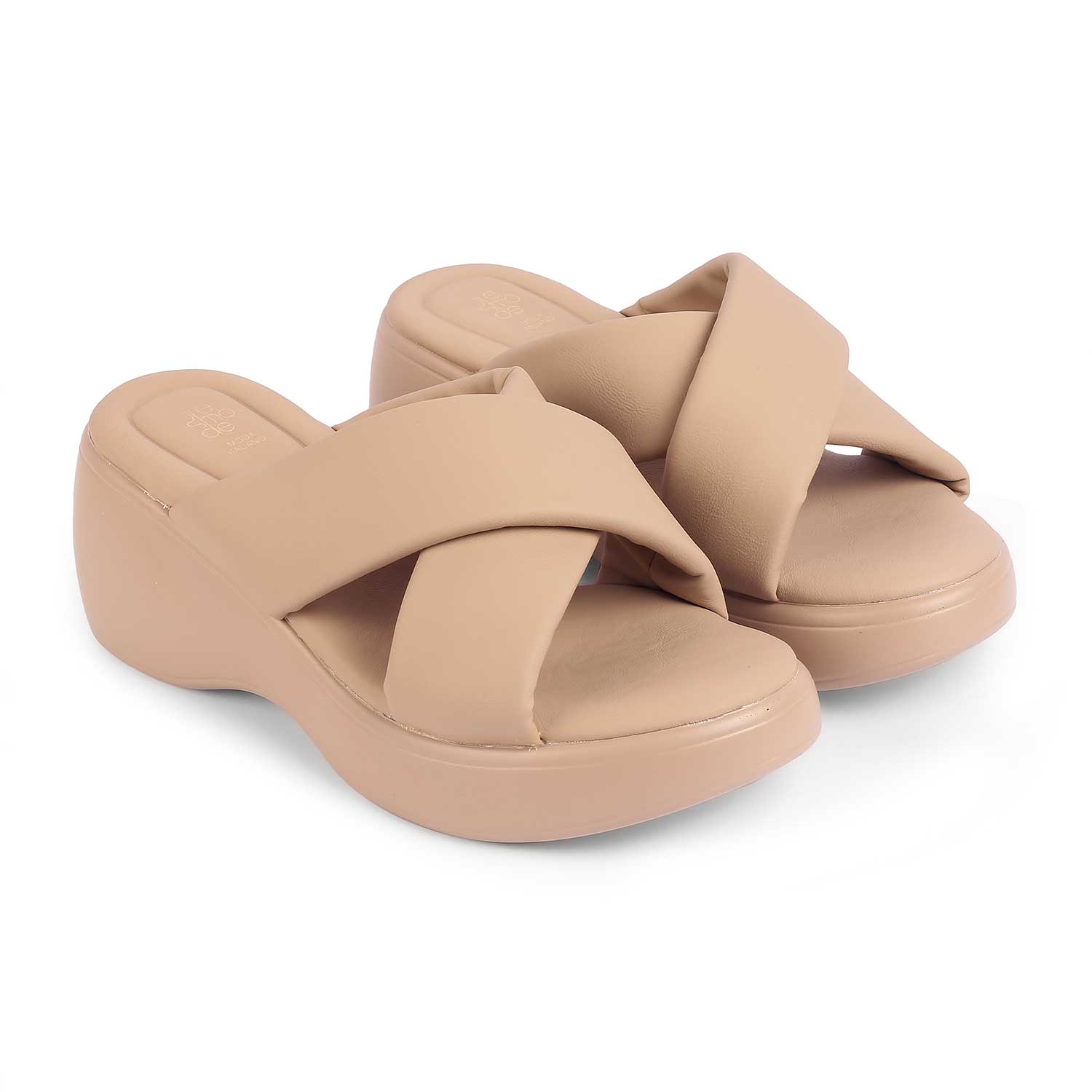 Tresmode Kishio Camel Women's Casual Wedge Sandals