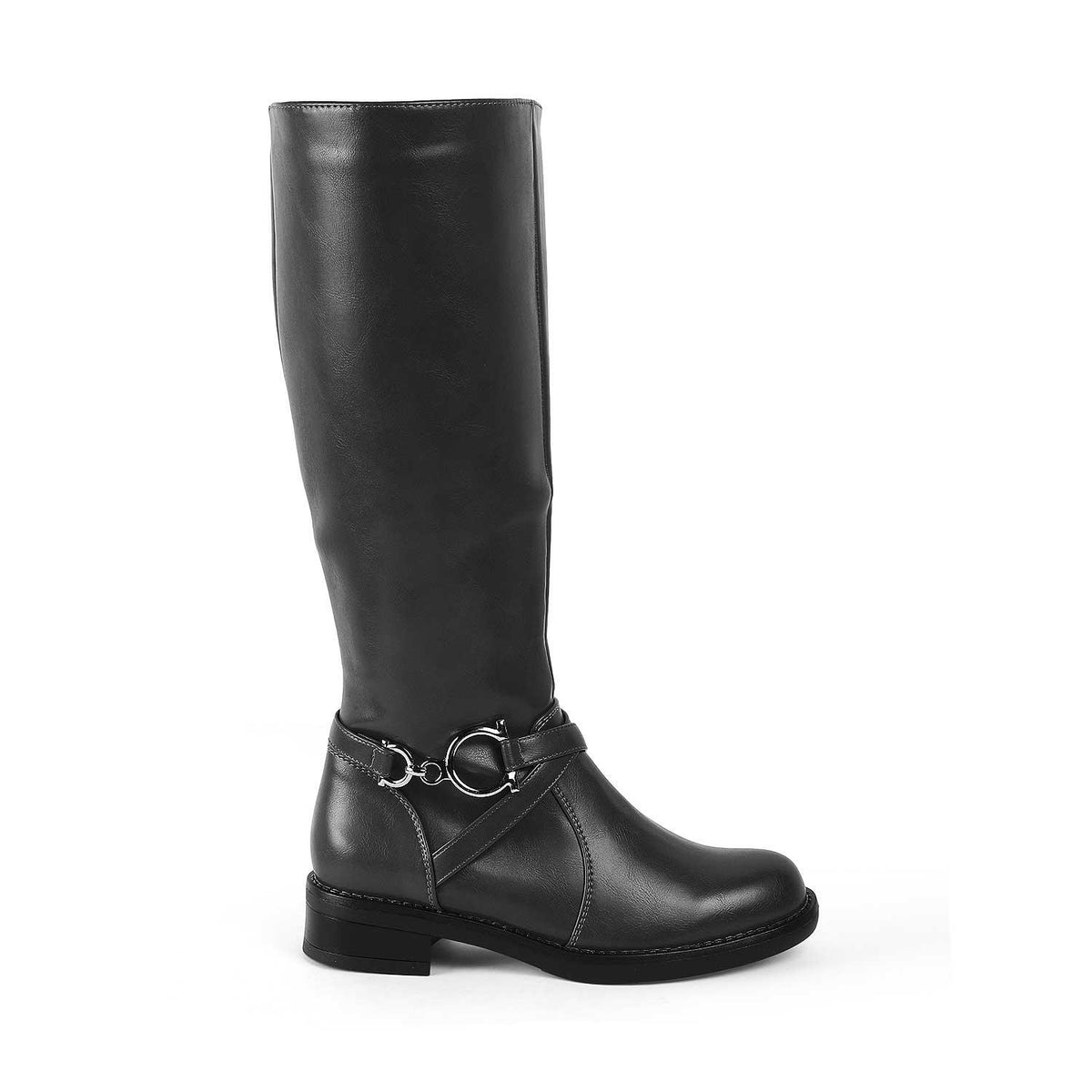 Luc Black Women's Easy-to-Maintain Knee-length Boots Tresmode