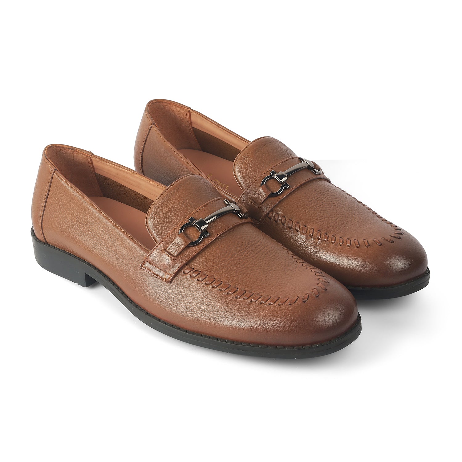 Tresmode Malwa Tan Men's Leather Loafers