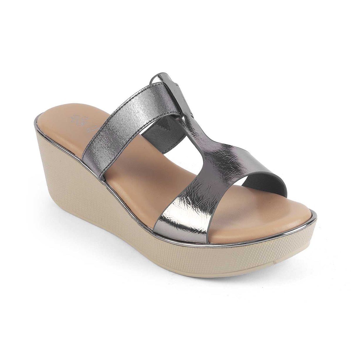 Tresmode Miglo Pewter Women's Dress Wedge Sandals