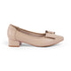 Tresmode Monalise Beige Women's Dress Block Heel Pumps