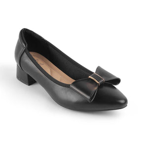 Tresmode Monalise Black Women's Dress Block Heel Pumps