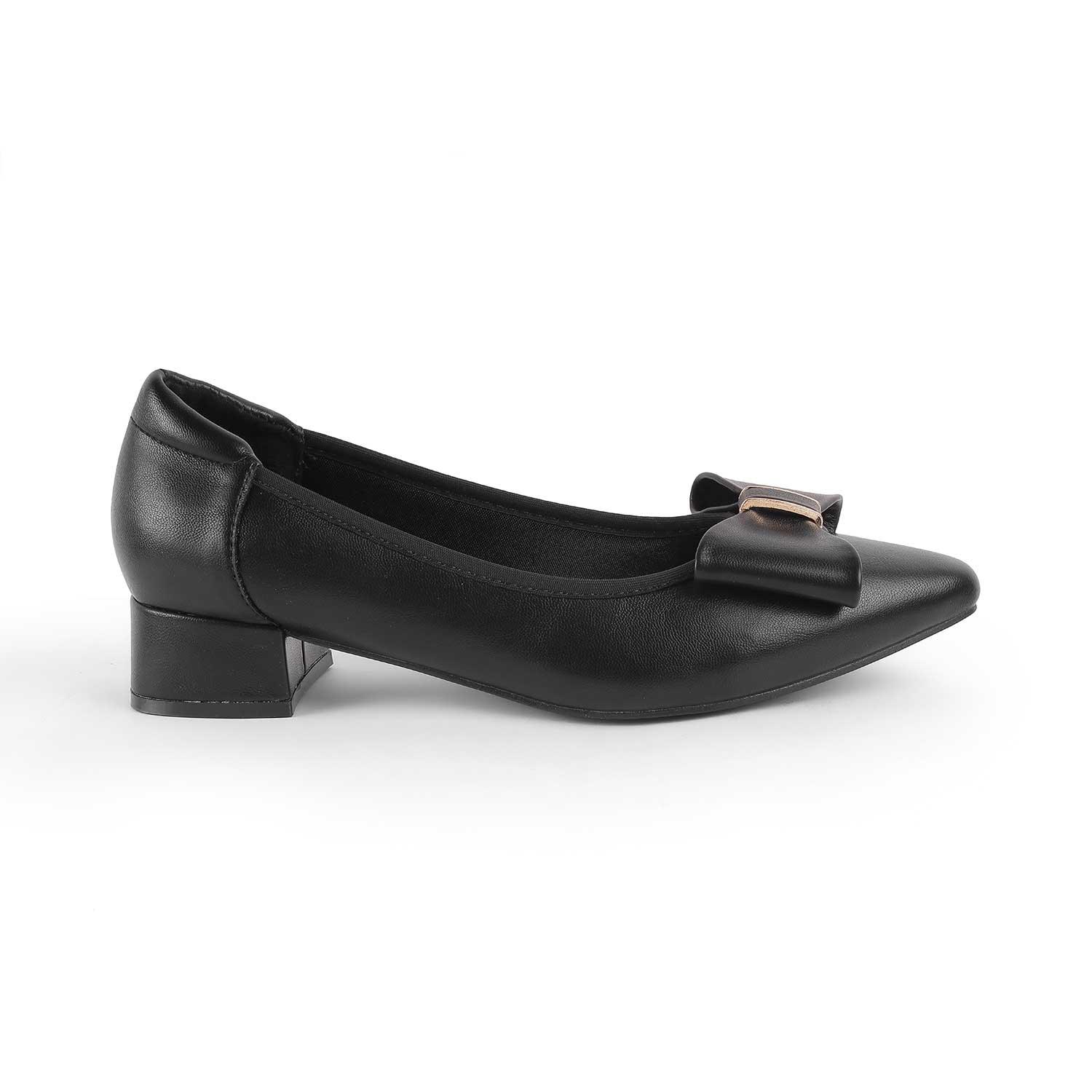 Tresmode Monalise Black Women's Dress Block Heel Pumps