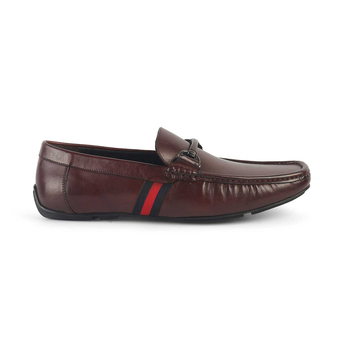 Tresmode Monoco Wine Men's Leather Driving Loafers