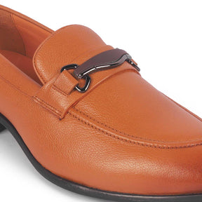 Morko Tan Men's Formal Leather Loafers Tresmode