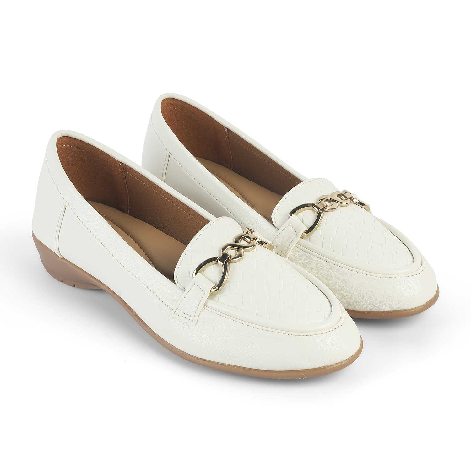 Tresmode Moro White Women's Casual Loafers