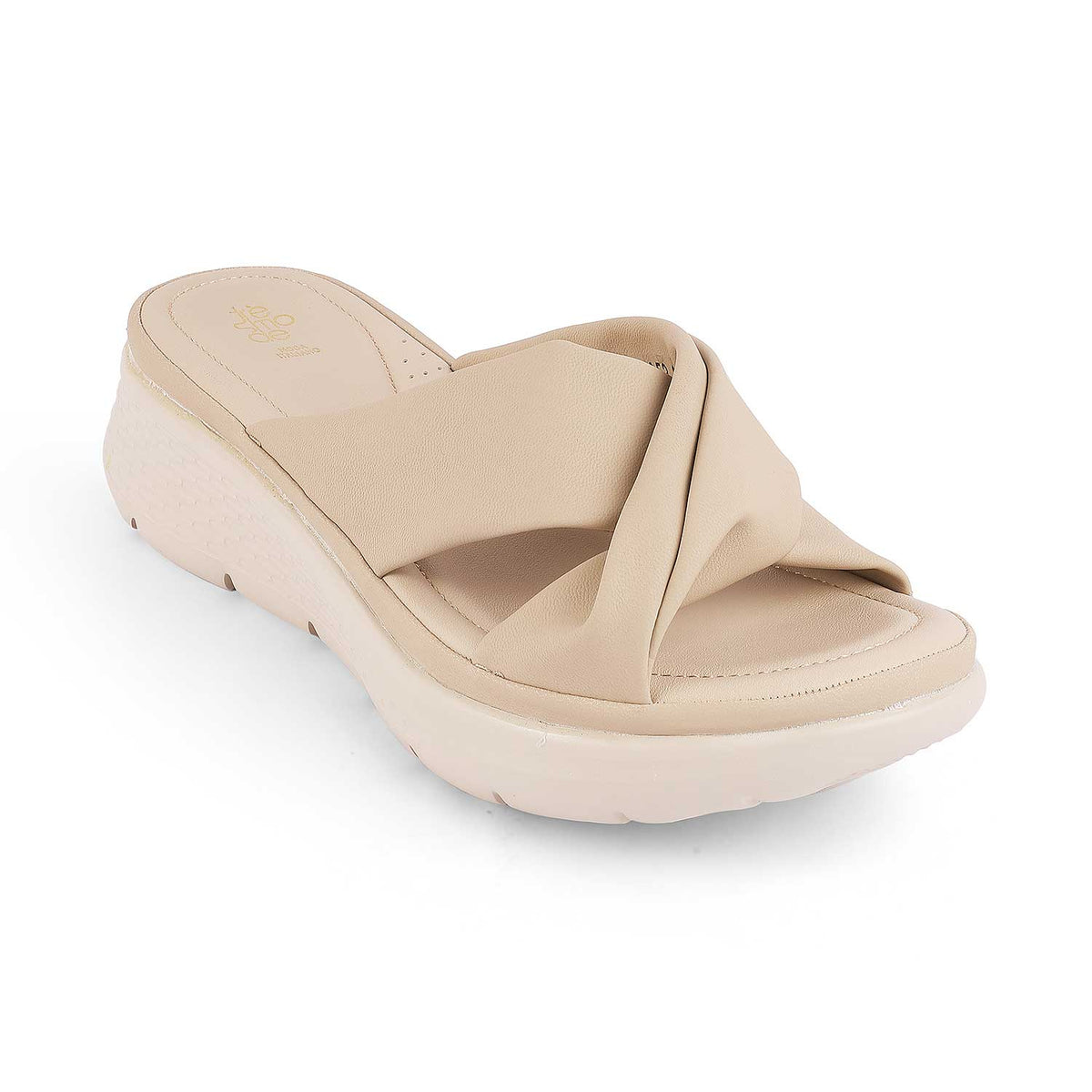 Tresmode Nozis Beige Women's Casual Wedge Sandals