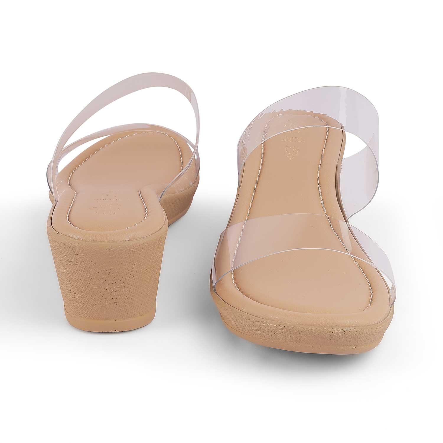 Parklane White Women's Vegan-Friendly Wedge Sandals Tresmode