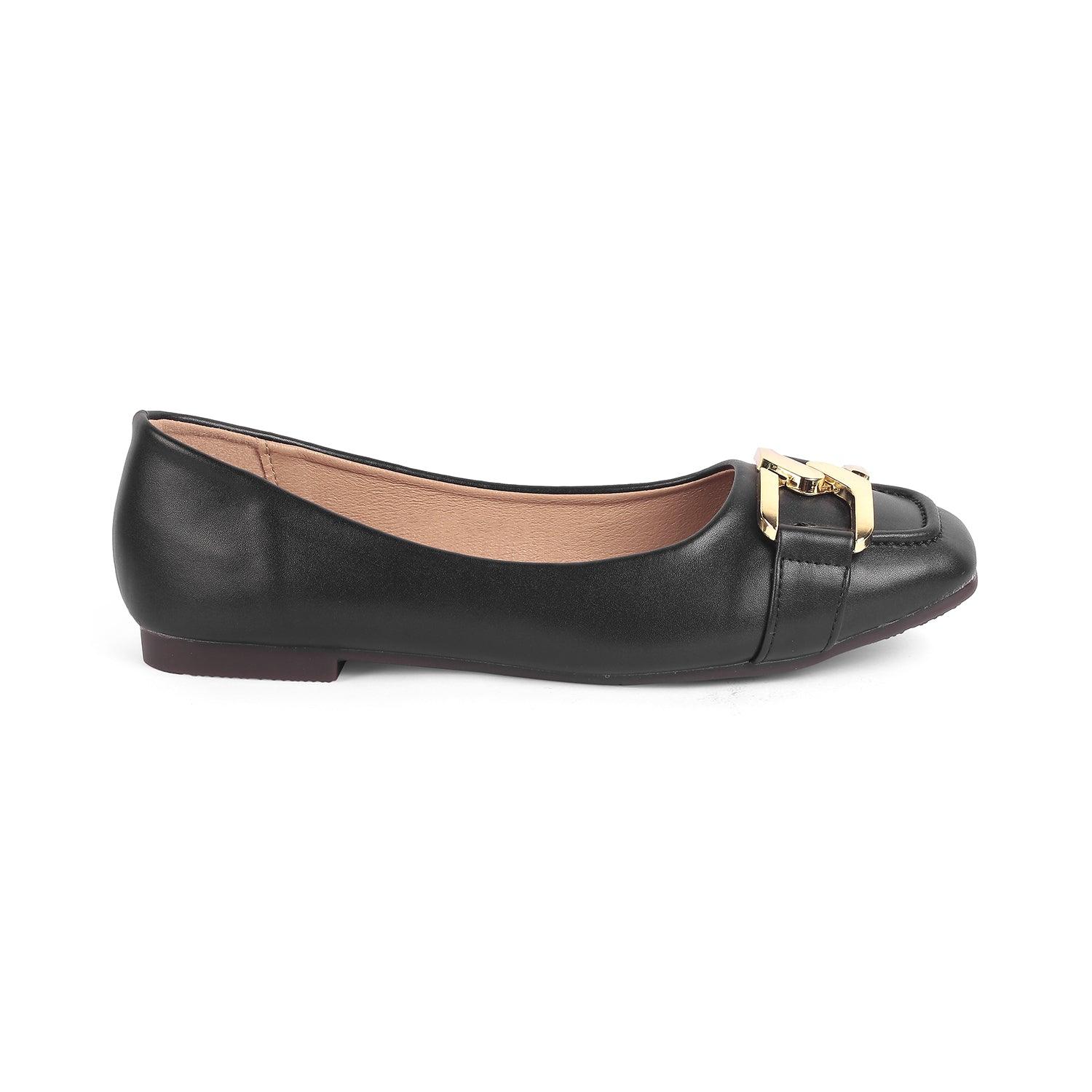 Pici Black Women's TPR Sole Ballerinas Tresmode