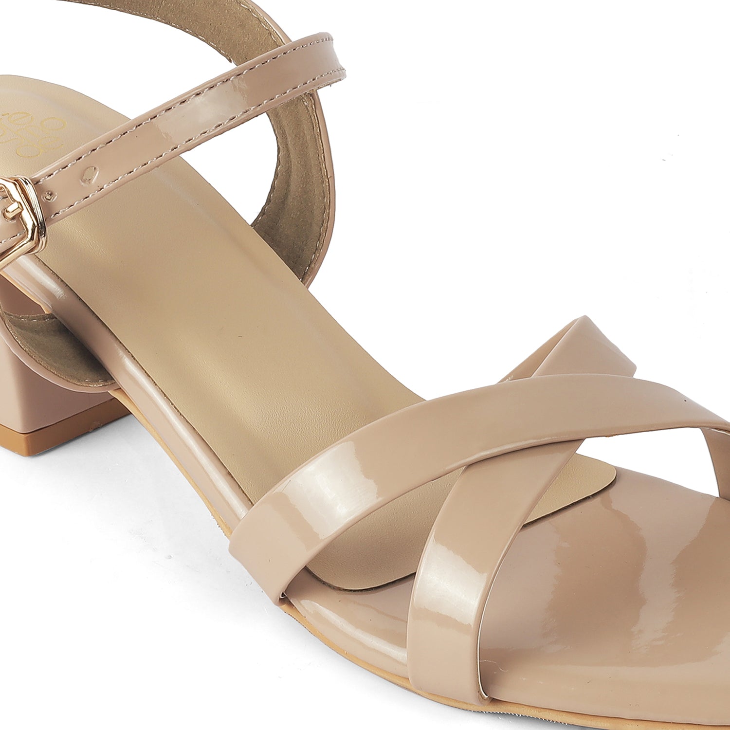 Tresmode Roc Beige Women's Dress Block Heel Sandals