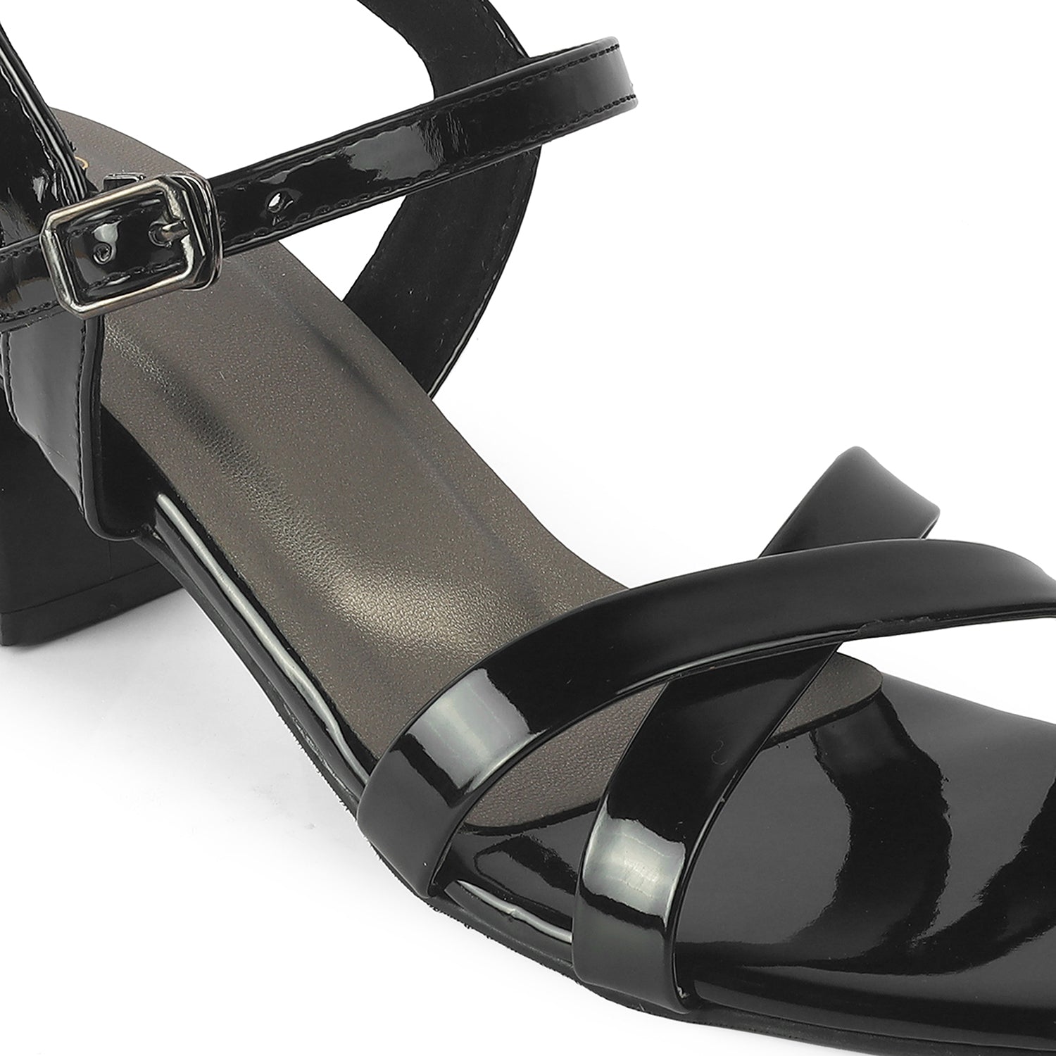 Tresmode Roc Black Women's Dress Block Heel Sandals