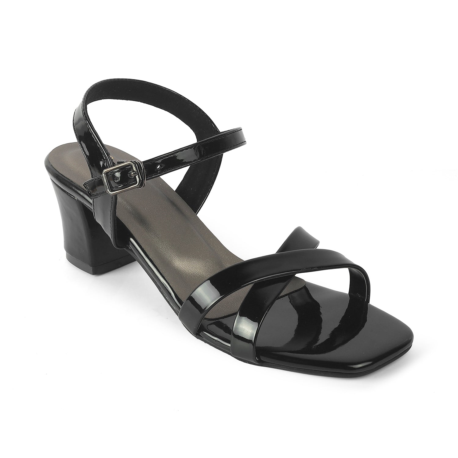 Tresmode Roc Black Women's Dress Block Heel Sandals