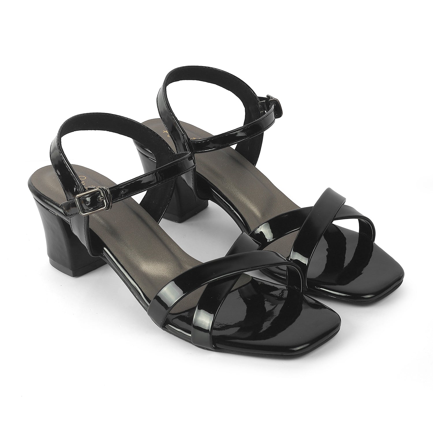 Tresmode Roc Black Women's Dress Block Heel Sandals