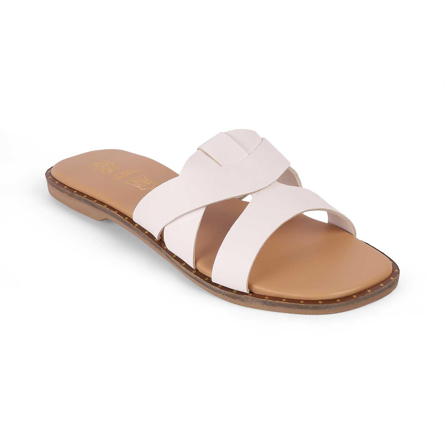 Roja White Women's Vegan-Friendly Flats Tresmode