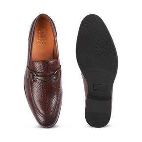 Royal Brown Men's Must-Have Textured Leather Loafers Tresmode