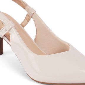 Tresmode Saka Off-white Women's Dress Pumps