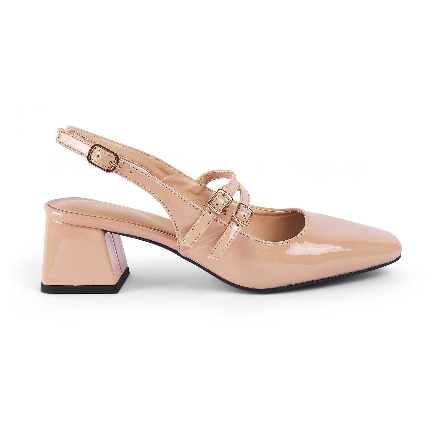 Tresmode Sofab Nude Women's Dress Block Heel Pumps