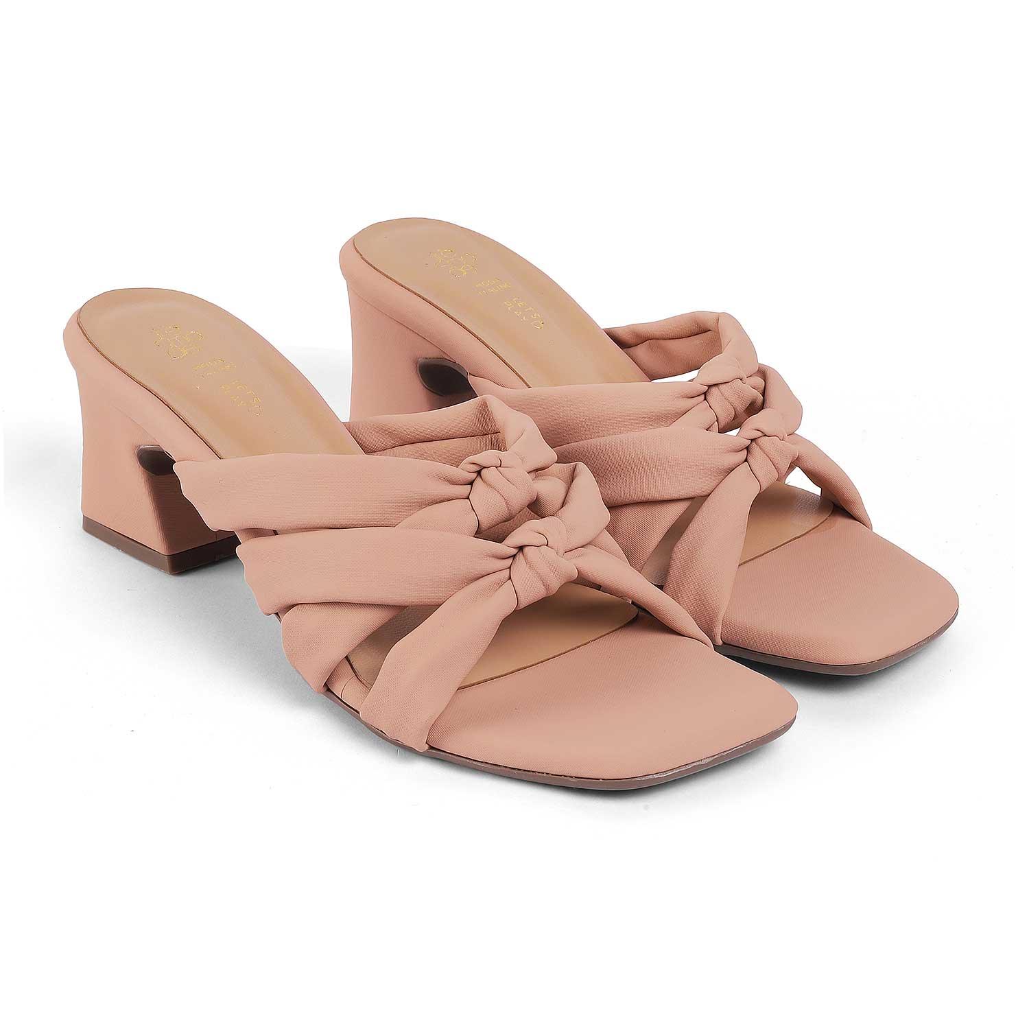 Sofstrip Pink Women's Vegan-Friendly Block Heel Sandals Tresmode