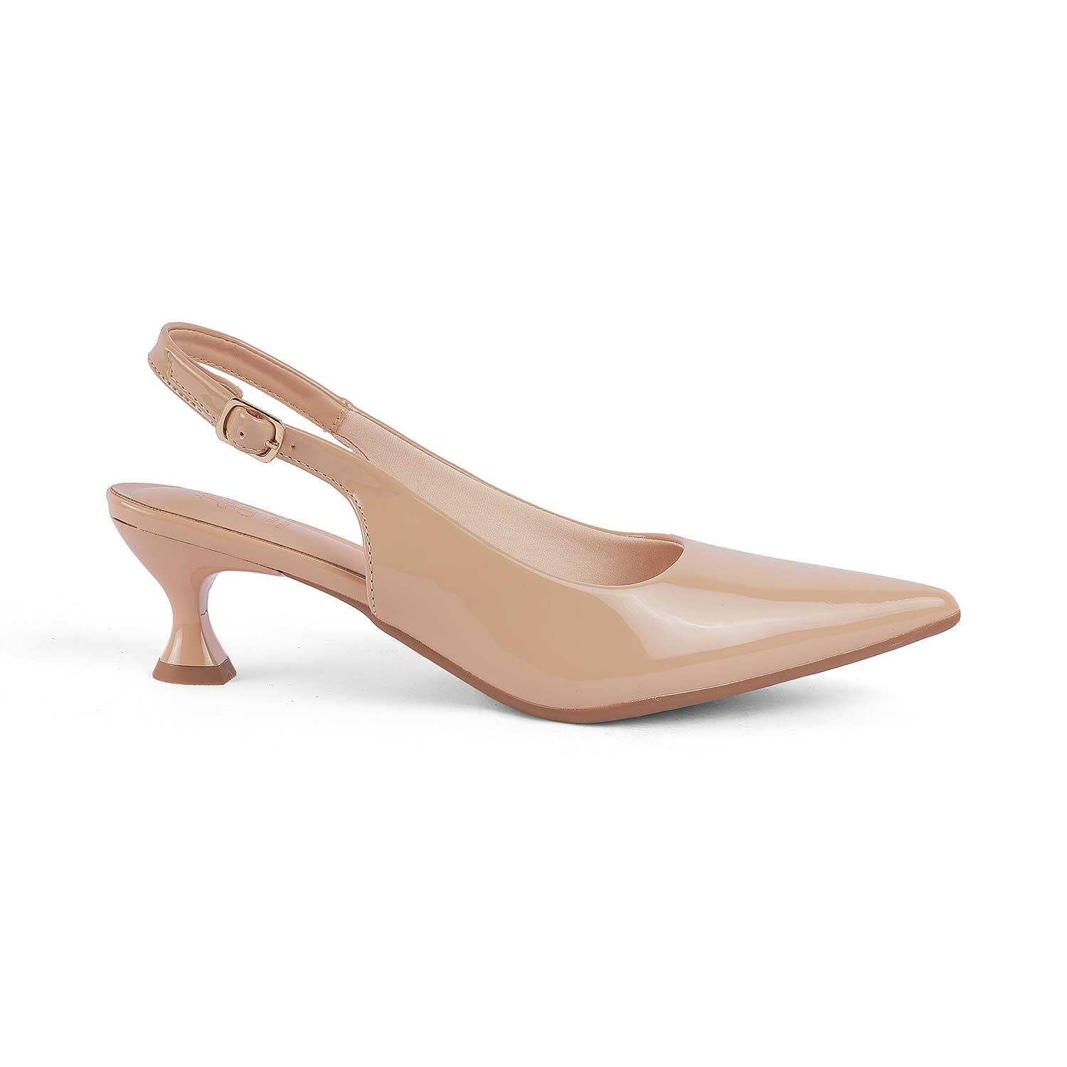 Tresmode Tokyo Beige Women's Dress Kitten Heel Pumps