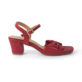 Tresmode Trenton Red Women's Dress Block Heel Sandals