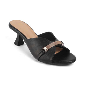 Tresmode Trigger Black Women's Dress Heel Sandals