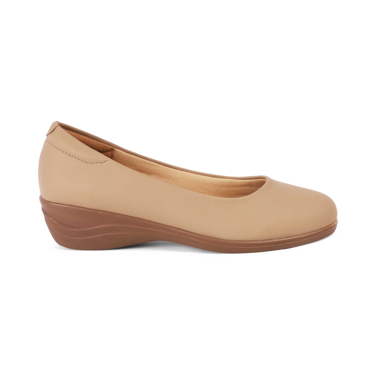 Tresmode Vallersso Camel Women's Casual Wedge Ballerinas