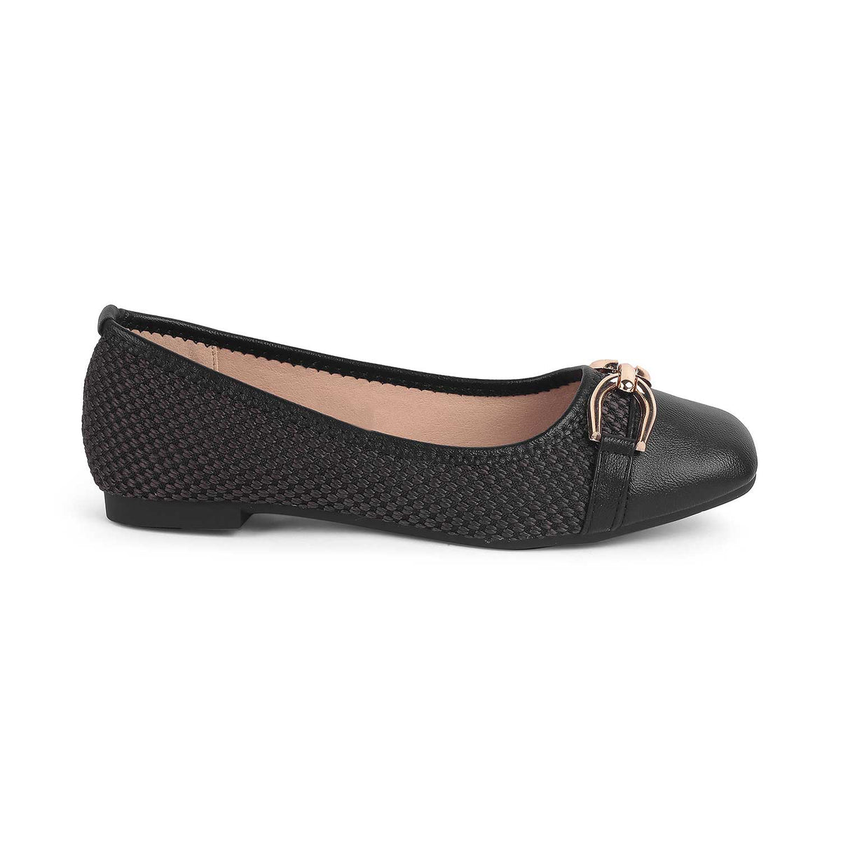 Tresmode Yolky Black Women's Dress Ballerinas