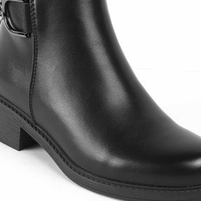 Tresmode Zurich Black Women's Ankle-length Boots