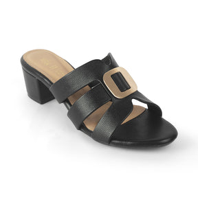 Tresmode Tangle Black Women's Dress Block Heel Sandals