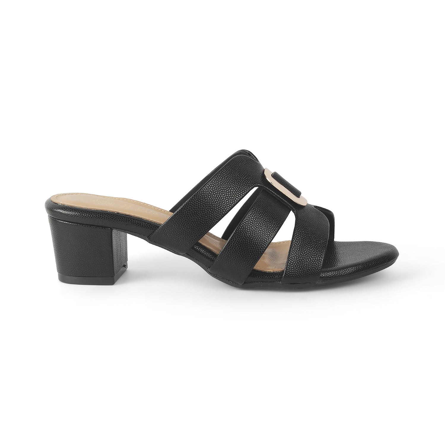 Tresmode Tangle Black Women's Dress Block Heel Sandals