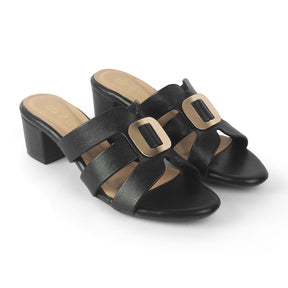 Tresmode Tangle Black Women's Dress Block Heel Sandals