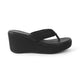 Tresmode Thede Black Women's Dress Wedge Heel Sandals