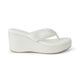 Tresmode Thede White Women's Dress Wedge Heel Sandals