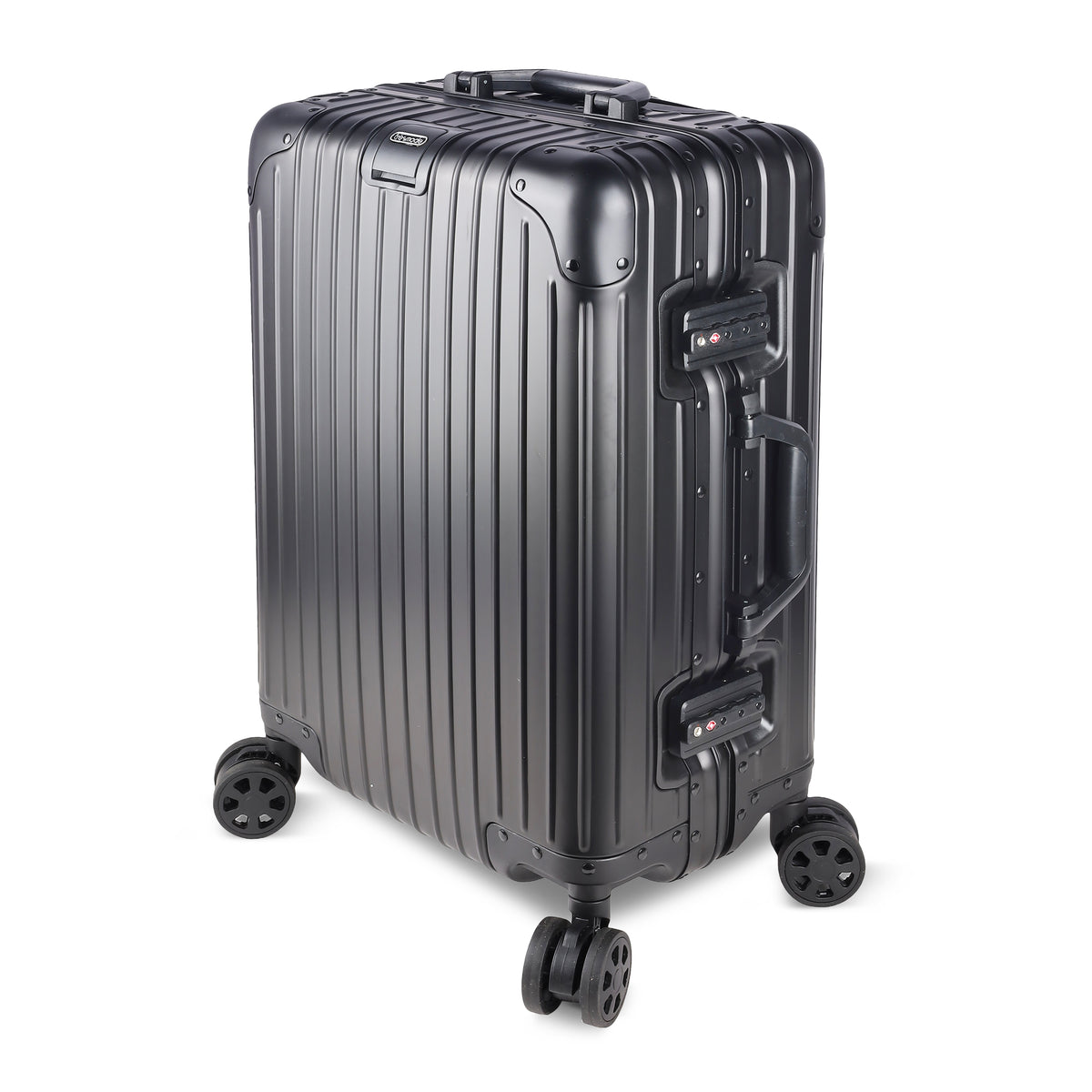 Tresmode Stitch Black 20-inch Check-in Luggage Bag