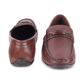 The Abia Brown Men's Leather Driving Loafers Tresmode - Tresmode