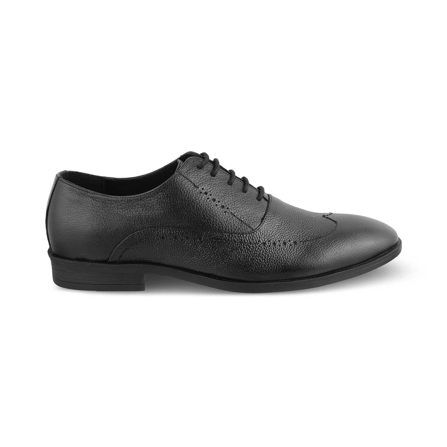 The Alberta Black Men's Oxford Brogue Lace Ups Tresmode - Tresmode