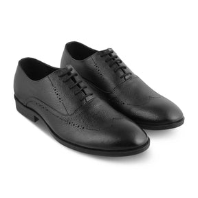 The Alberta Black Men's Oxford Brogue Lace Ups Tresmode - Tresmode